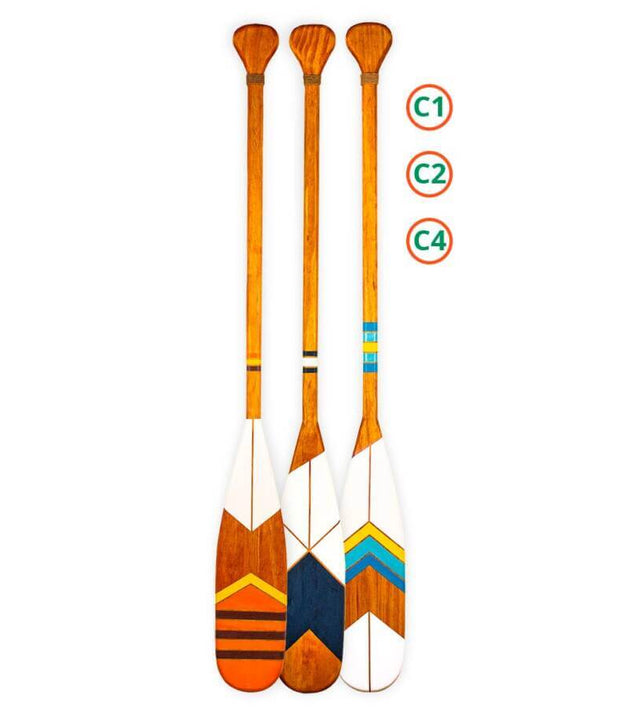 Kit 3 Remos Decorativos Canadenses Artesanais de Madeira C1, C2, C4 para Parede