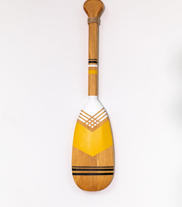 Remo Decorativo Tribal Artesanal de Madeira Natural Único para Parede