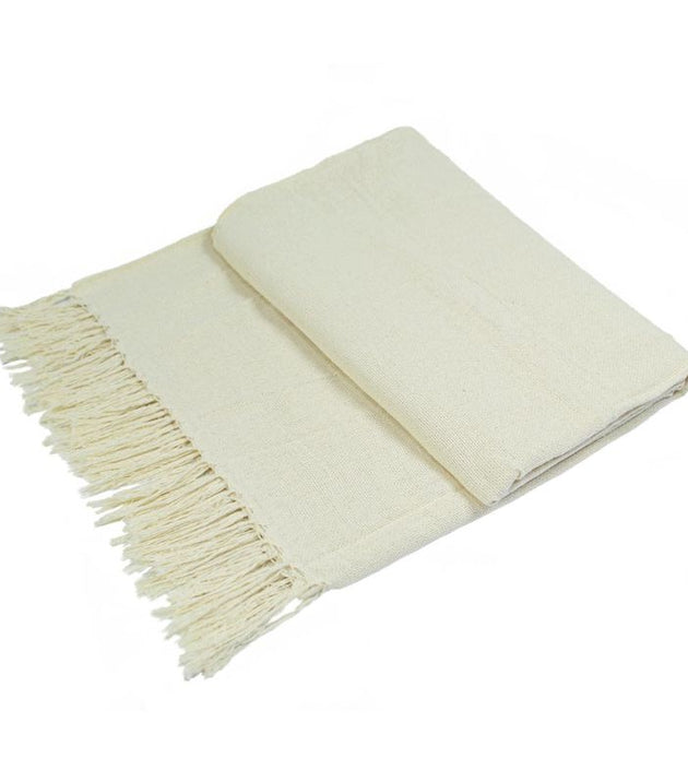 Xale Manta Nó em Bege - Estilo e Conforto para Seu Sofá