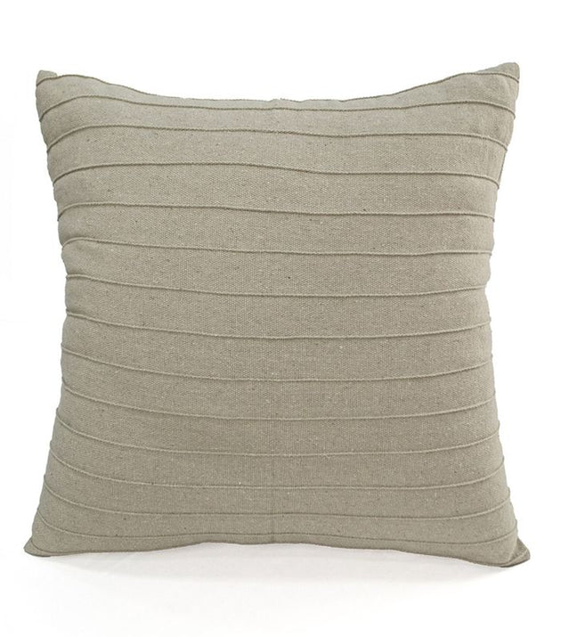 Capa de Almofada Drapeada Areia Algodão Reciclado - Estilo Sustentável para seu Lar