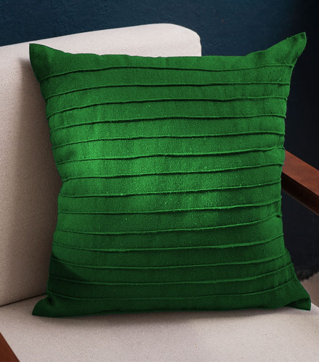 Capa de Almofada Drapeada Ecológica Santa Luzia Algodão Reciclado Conforto Lar Estilo