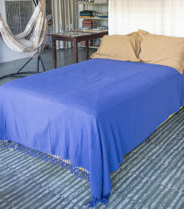 Manta Tibau Azul Decorativa