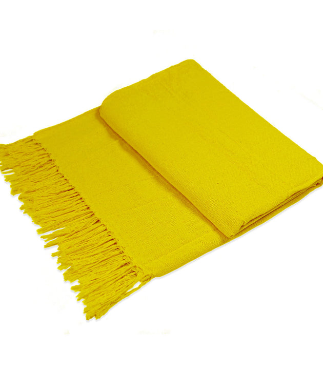 Manta Tibau Larga Casal Amarelo