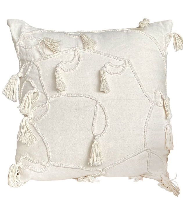 Capa de Almofada Caracol 50x50cm Algodão | Design Orgânico Texturizado