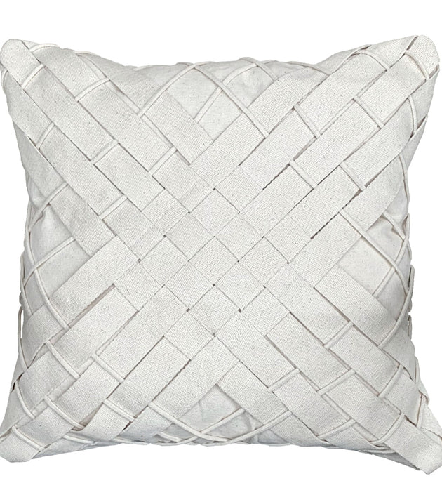 Capa de Almofada Trançada Diagonal Luxuosa Algodão 100% Conforto Decoração Sofisticada Artesanal