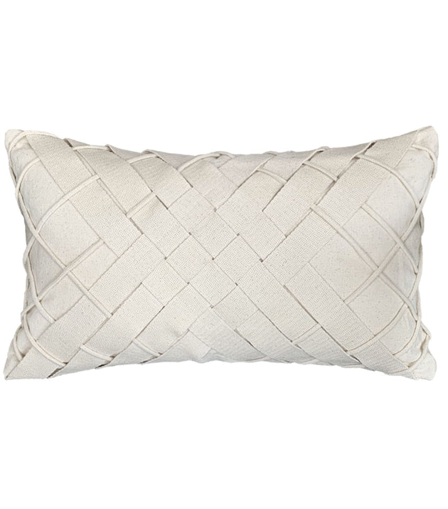 Capa de Almofada Algodão Trançado Diagonal: Elegância Artesanal para Decoração de Luxo