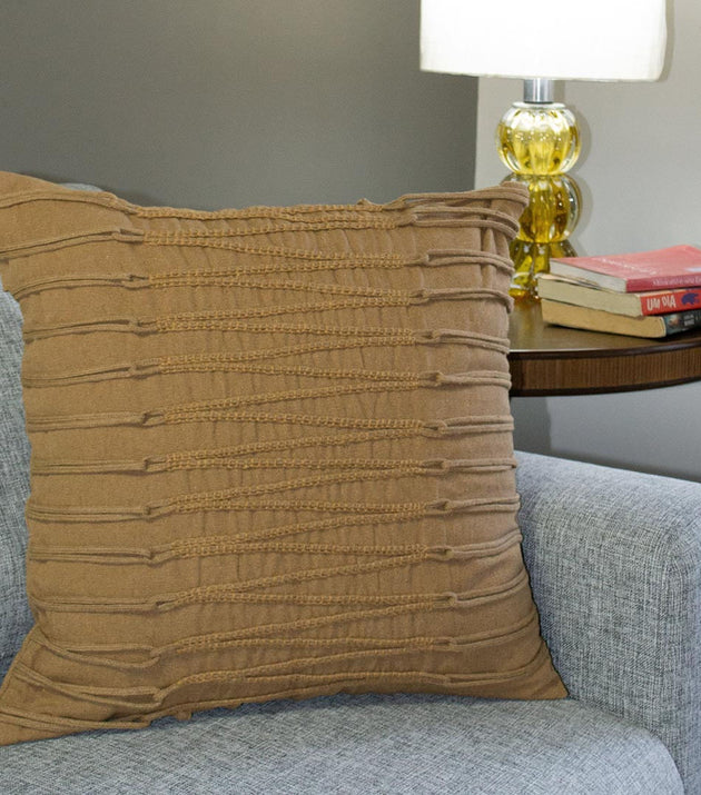 Capa de Almofada Mix Zig Zag 50x50cm Algodão PET Caramelo