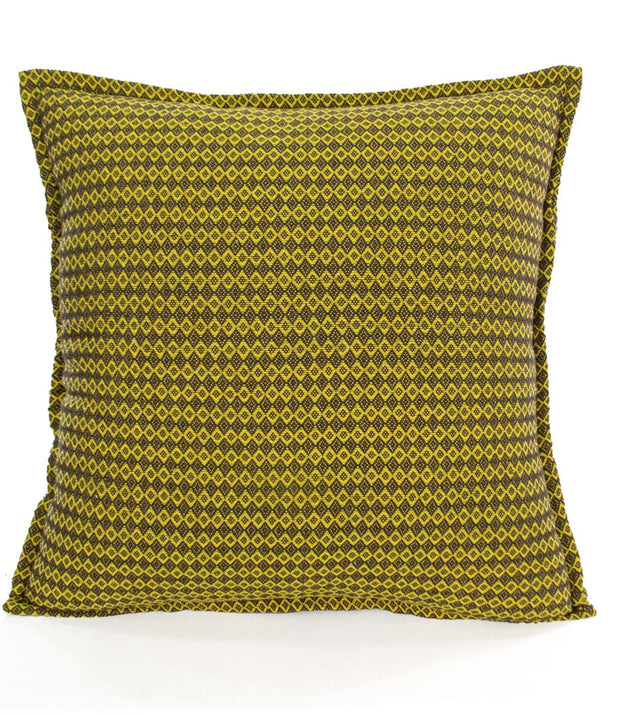 Capa de Almofada Luxuosa com Contorno: Algodão e Poliéster ECO, Decoração Sofisticada 50x50cm