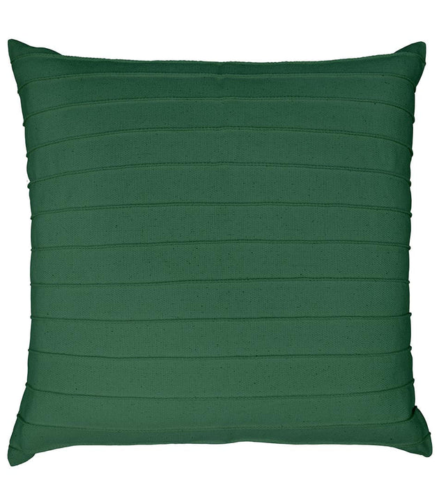 Capa de Almofada Drapeada Ecológica Verde Musgo - Conforto Sustentável