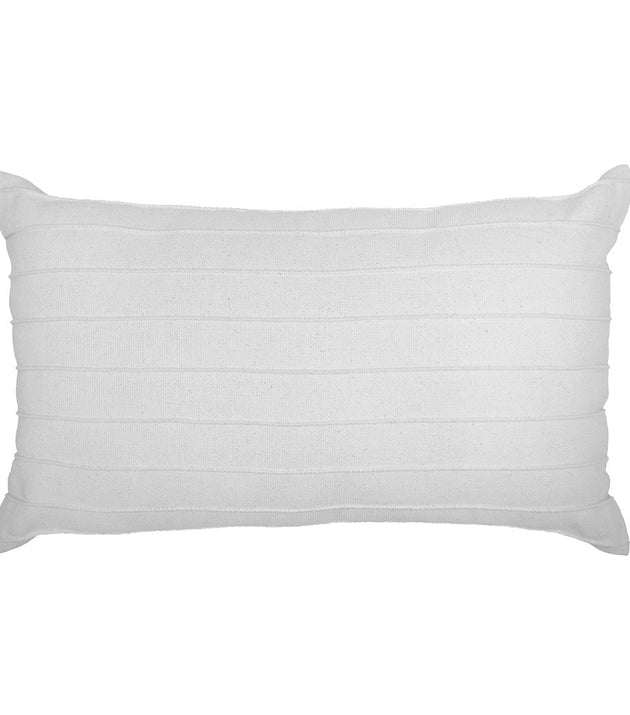 Capa de Almofada Retangular Drapeada Crua, Algodão Ecológico Reciclado com Zíper