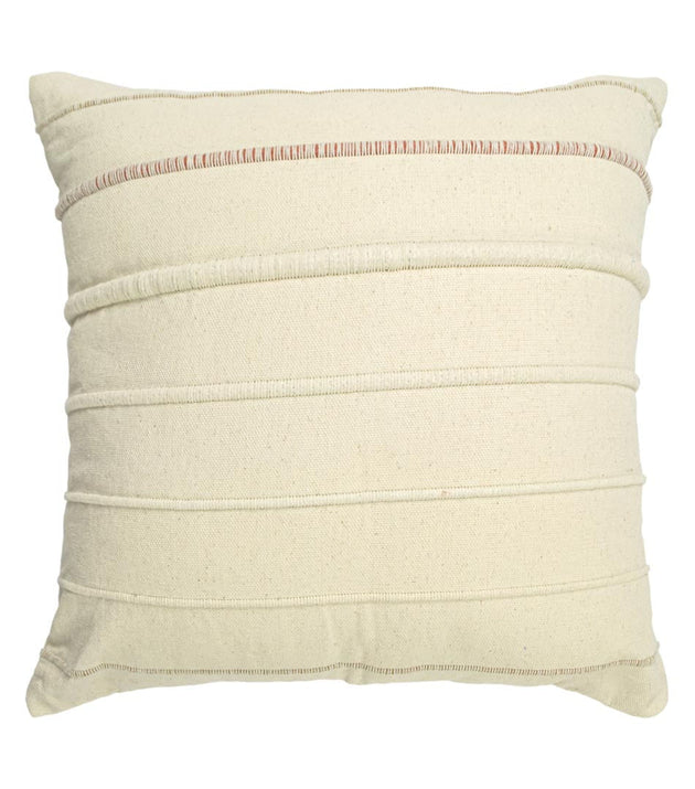 Capa de Almofada Nervuras Elegante: Algodão Puro, Textura Vertical, Sofisticação Confortável