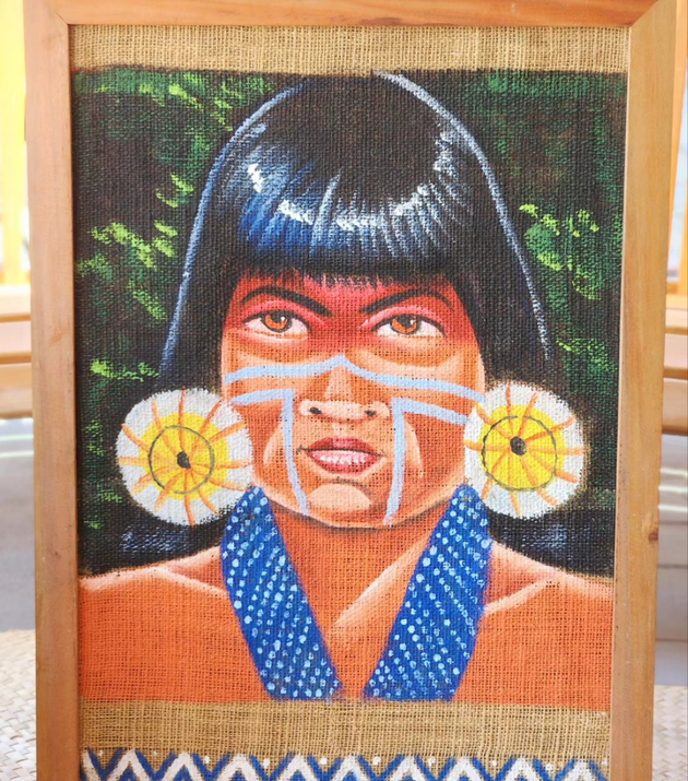 Quadro Indígena de Tela Amazônia.