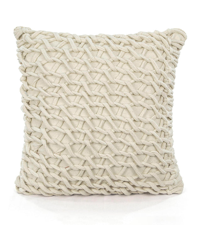 Capa de Almofada Trama Cru Algodão Natural, Decorativa e Aconchegante, Estilo Moderno