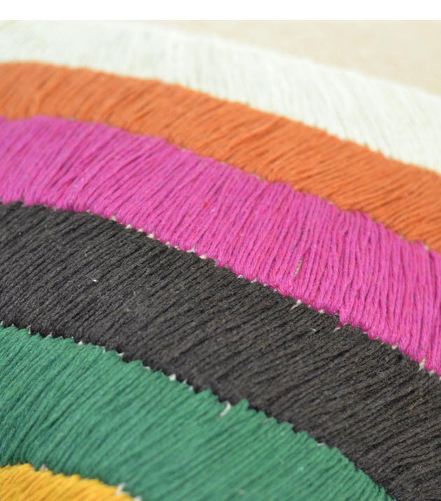 Capa de Almofada Grafismo Diagonal Moderna Vibrante para Decoração Casa Algodão Sustentável