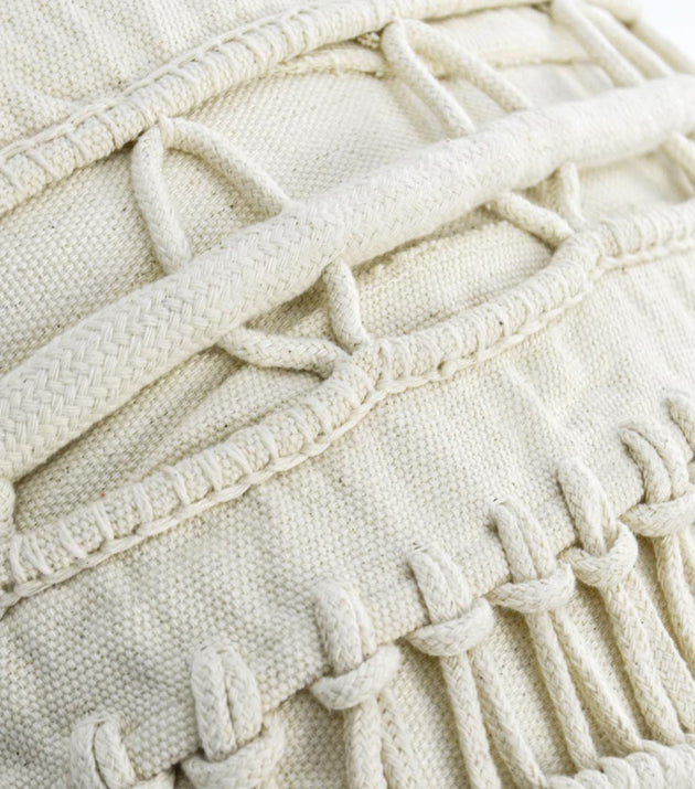 Capa de Almofada Estilizada Texturizada Algodão Neutra para Decoração Aconchegante Exclusiva