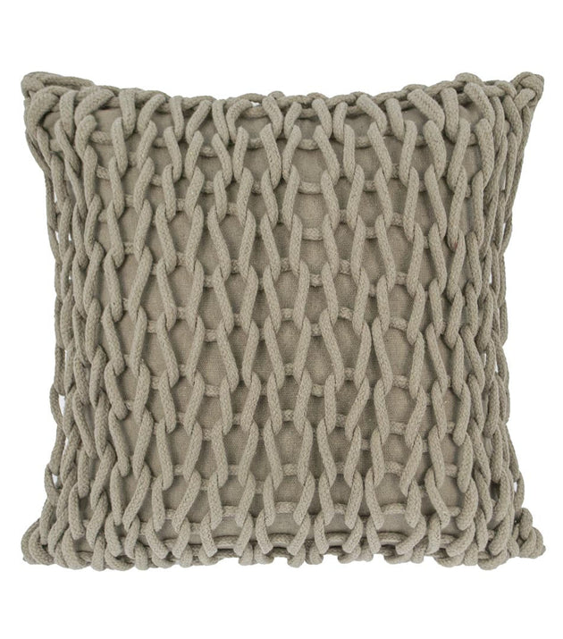 Capa de Almofada Ponto Crochê Artesanal com Tecido Reciclado, Conforto e Sofisticação