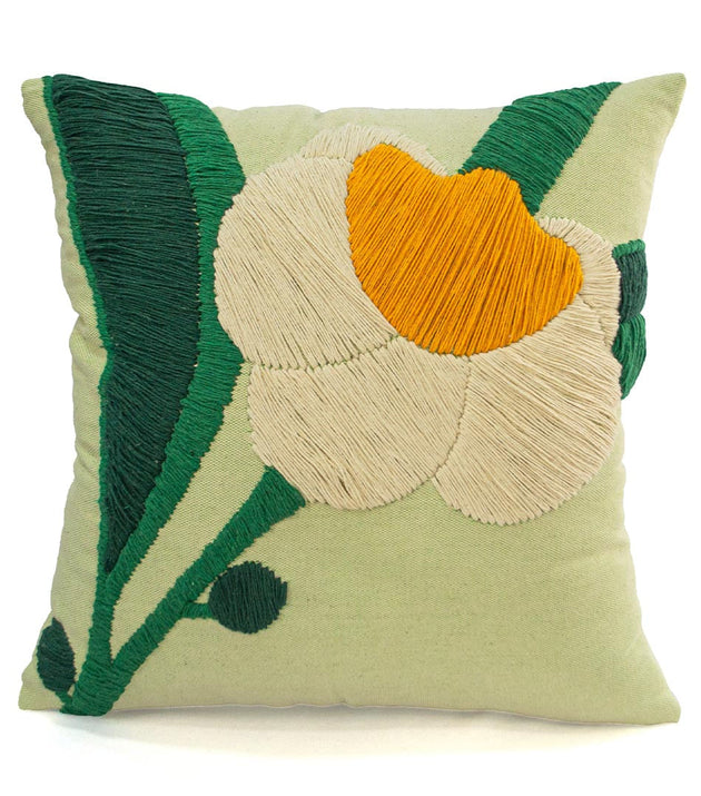 Capa de Almofada Decorativa Matcha: Algodão PET Sustentável, Design Orgânico 50x50cm