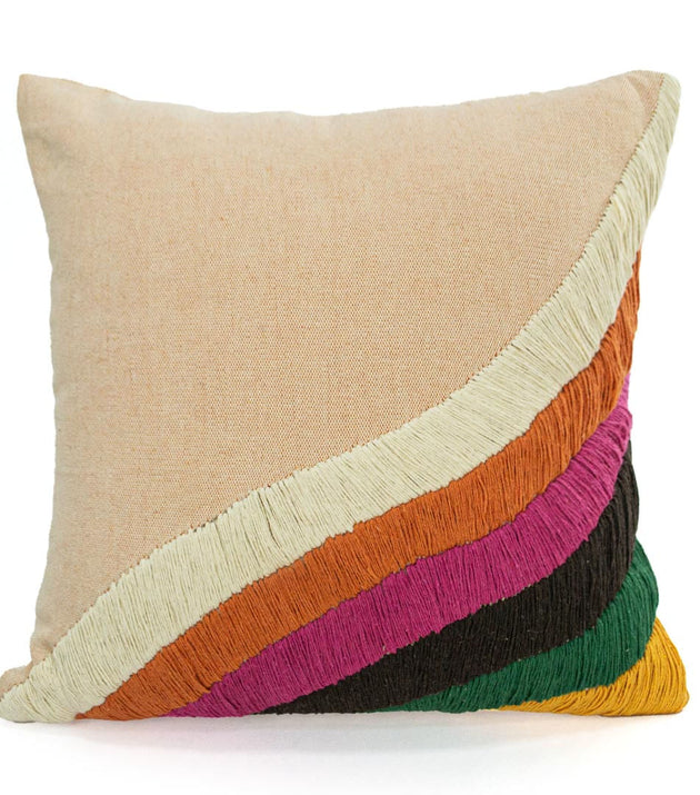 Capa de Almofada Grafismo Diagonal Moderna Vibrante para Decoração Casa Algodão Sustentável