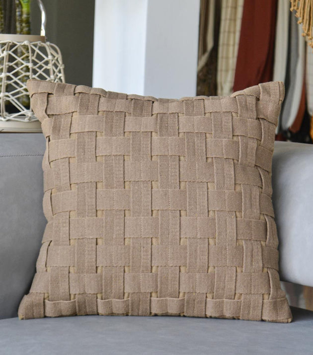 Capa de Almofada Trancê Artesanal: Conforto Sustentável, Design Exclusivo, Zíper Prático