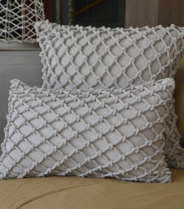Capa de Almofada Macramê Corda Areia: Textura, Conforto e Estilo Boho Chic