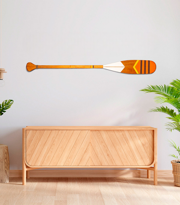 Remo Decorativo Canadense Artesanal em Madeira Natural C01 - Charme Náutico Exclusivo Casa Tukã