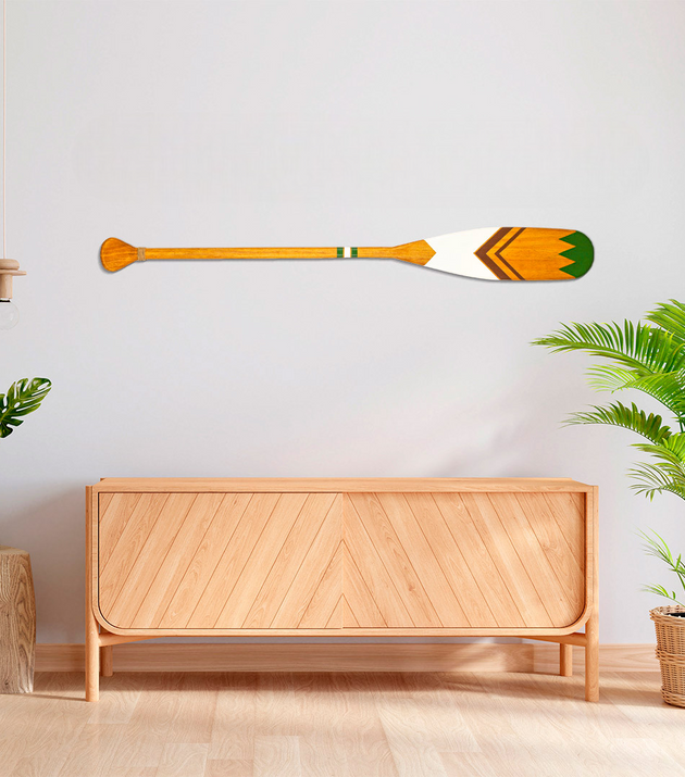 Remo Decorativo Canadense Artesanal Madeira Nobre Pintura C07 - Design Étnico Sofisticado