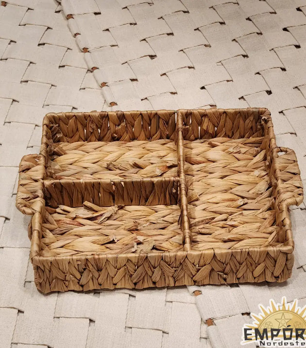 Cesto Fibra Natural c/ divisórias.