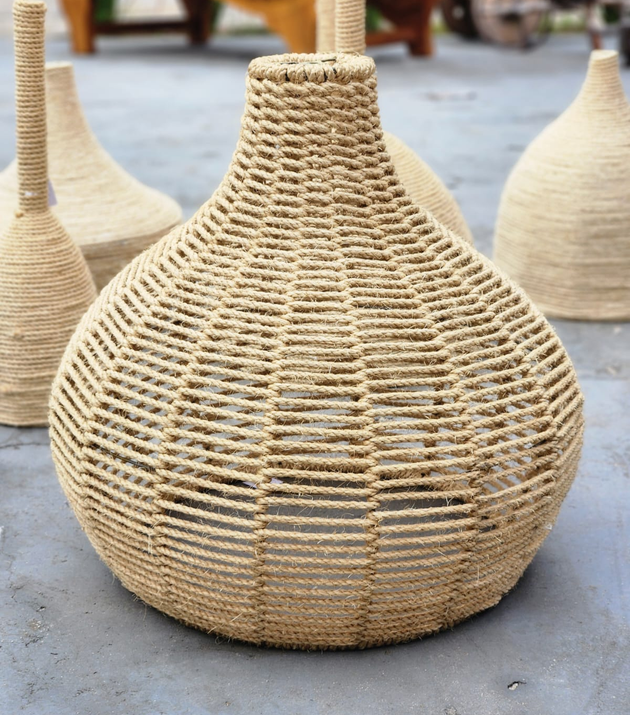 Luminária Gota Vazada Sisal