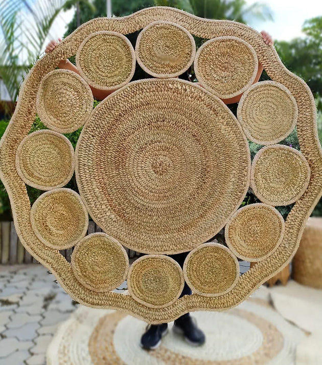 Tapete de Palha Flor.