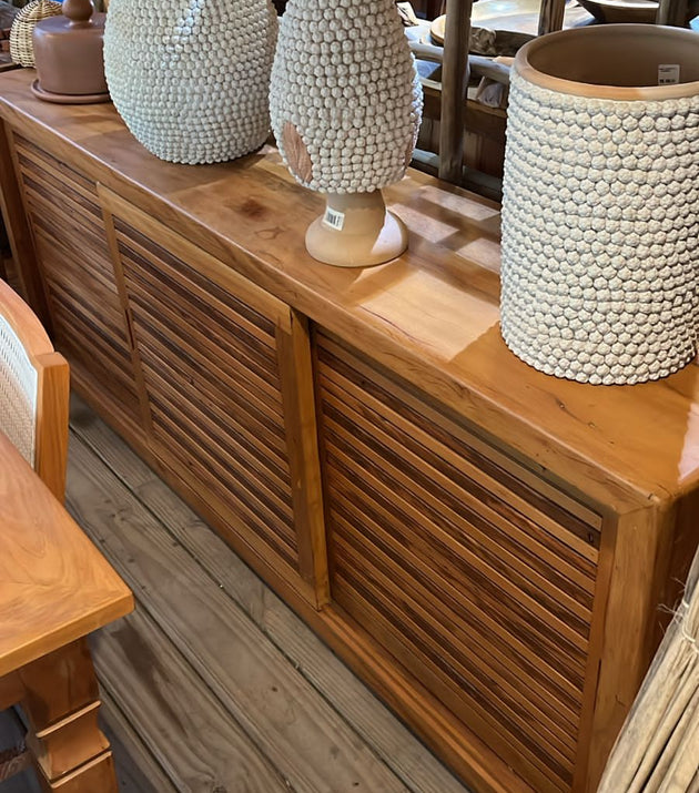 Aparador Buffet Peroba Rosa Ripado.