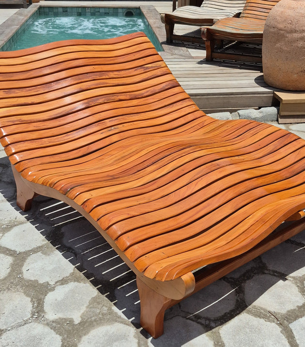 Espreguiçadeira Dupla Peroba Rosa - Anatômica