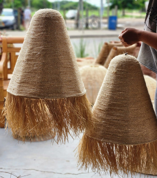 Luminária em Corda de Sisal