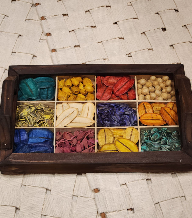 Bandeja Sementes Coloridas.