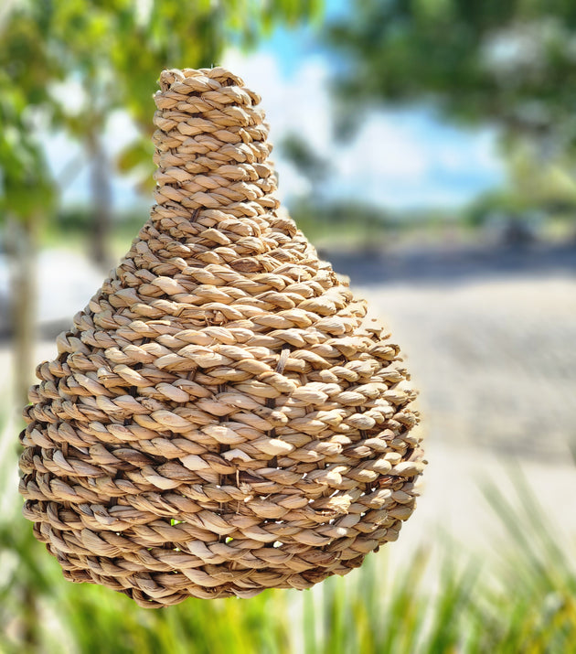 Luminária Gota em Corda de Taboa. P/M/G