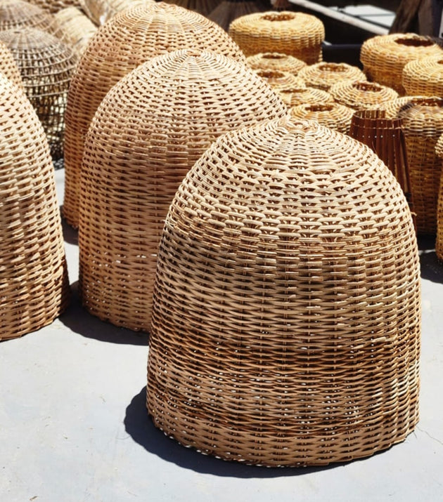 Luminária Cilindro 50 X 45 Cipó Raspado