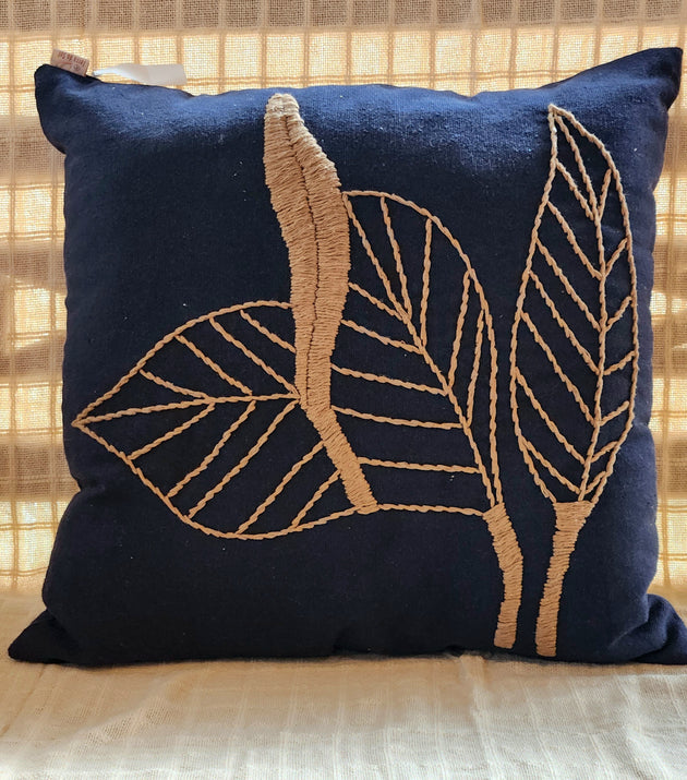 Capa de Almofada Bordado Botânica 50x50.