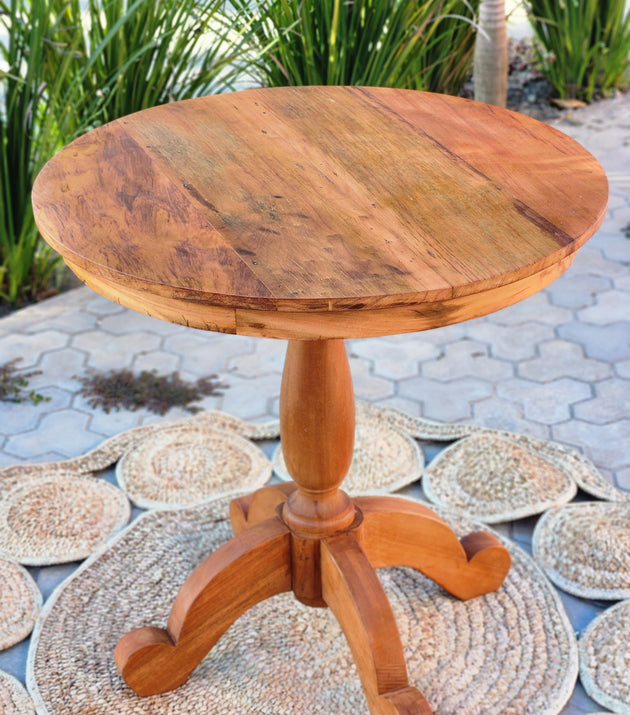 Mesa Redondo Peroba Rosa.