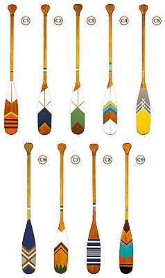 Remo Decorativo Artesanal Listrado em Madeira 70cm - Charme Náutico Praiano Único