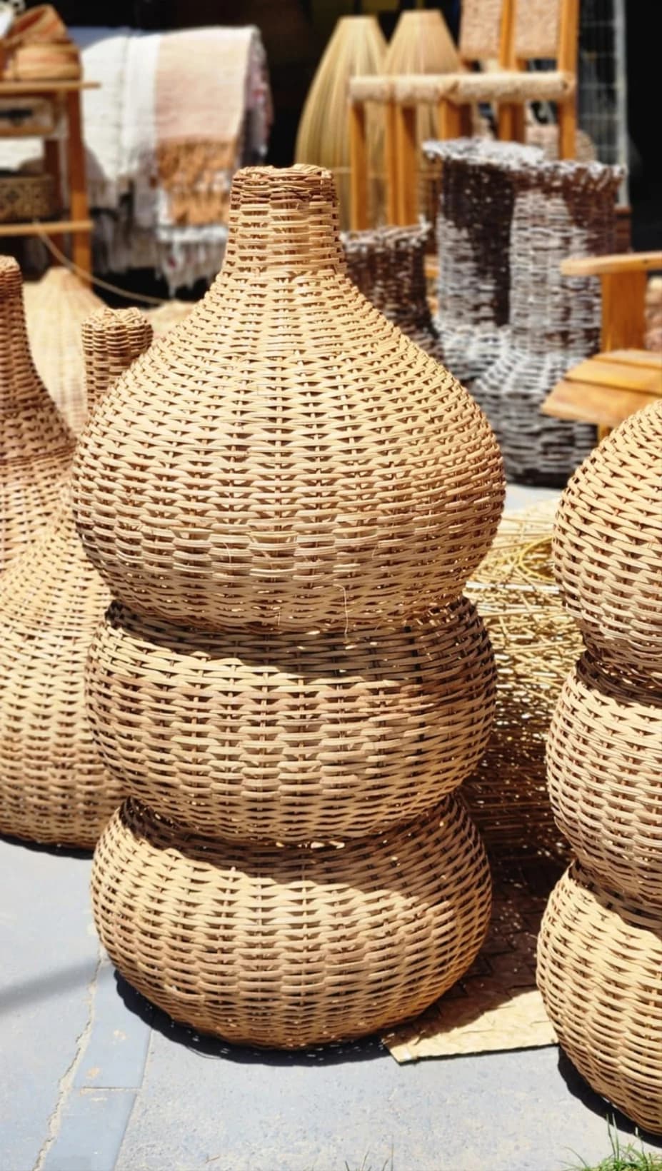 Luminária Cipó Natural 45cm