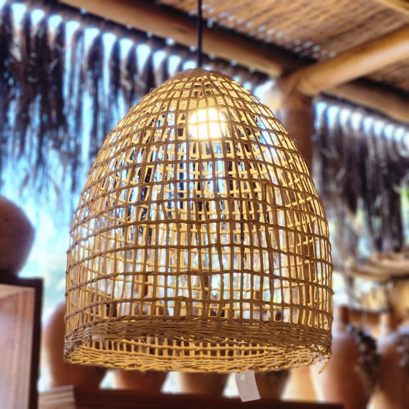 Luminária Gaiola Cipó Amber