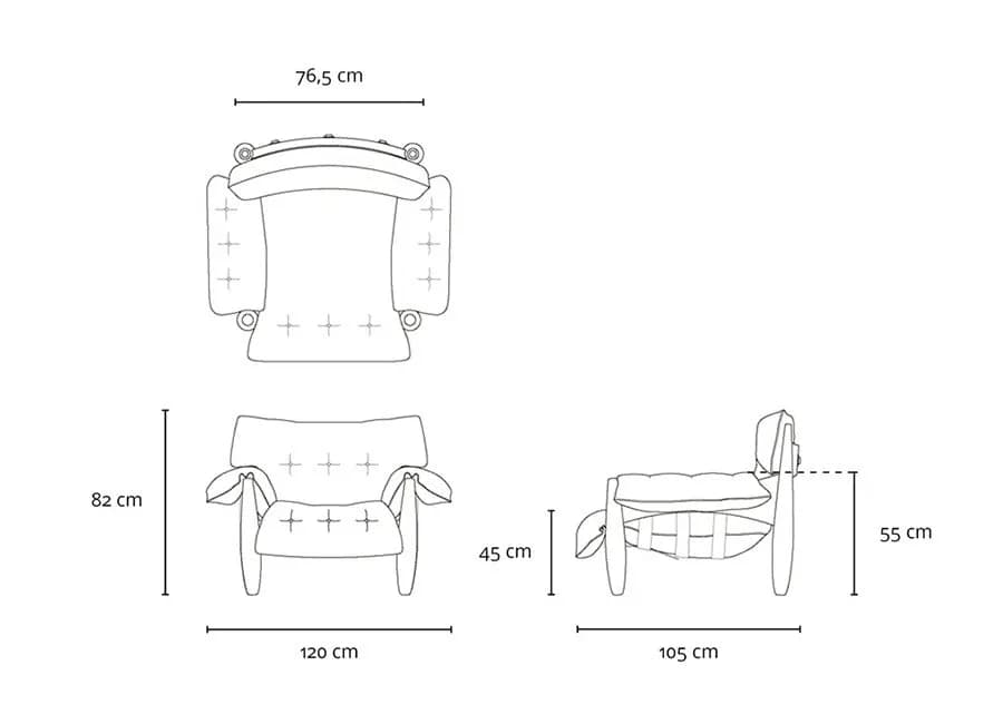 Poltrona Mole Couro Legítimo