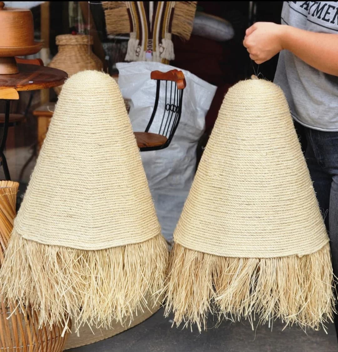 Luminária em Corda de Sisal