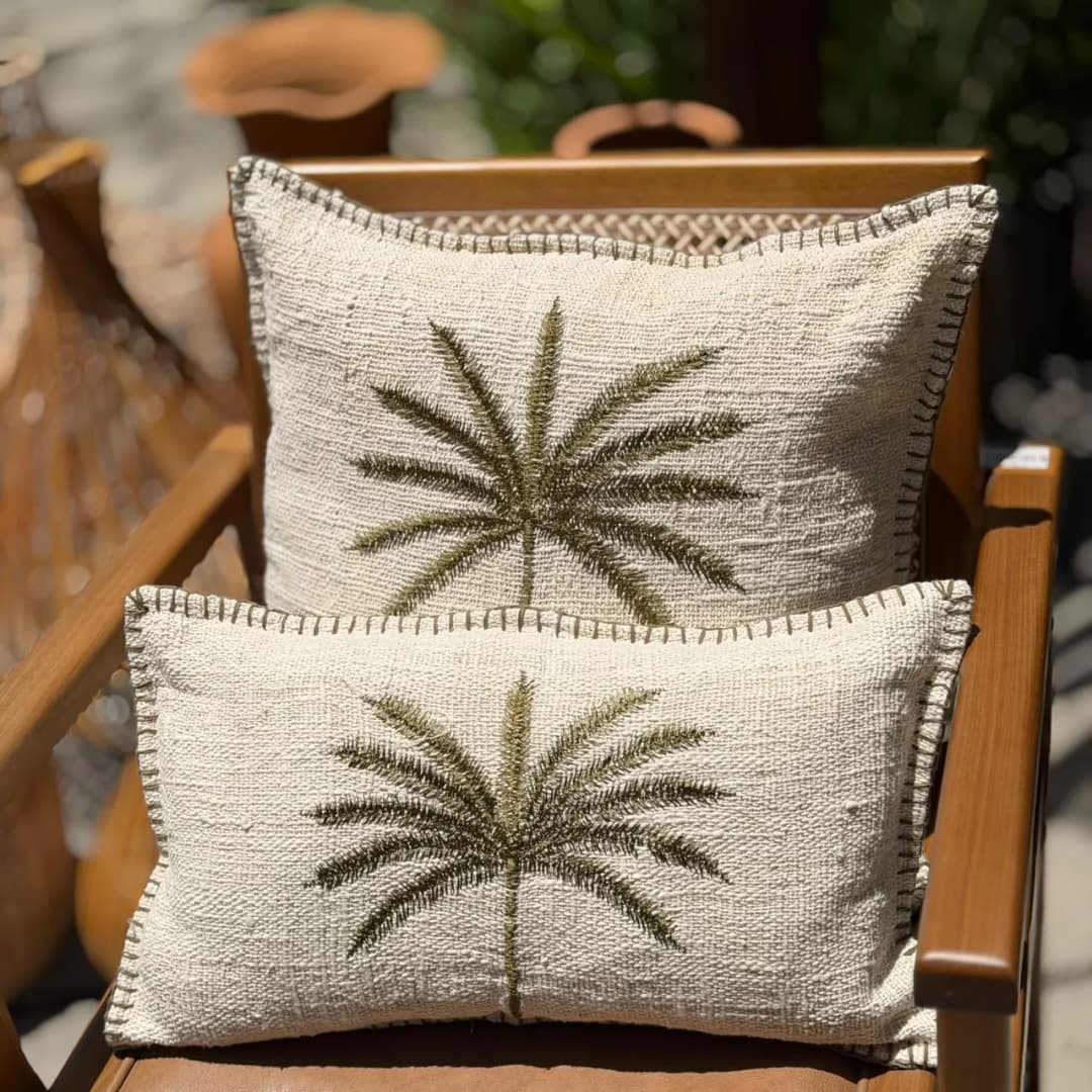 Capa de almofada Bali - Coqueiro verde 30cmx50cm e 50cmx50cm