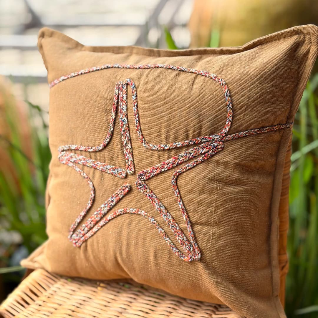 Capa de almofada Praieira Estrela 50cmx50cm