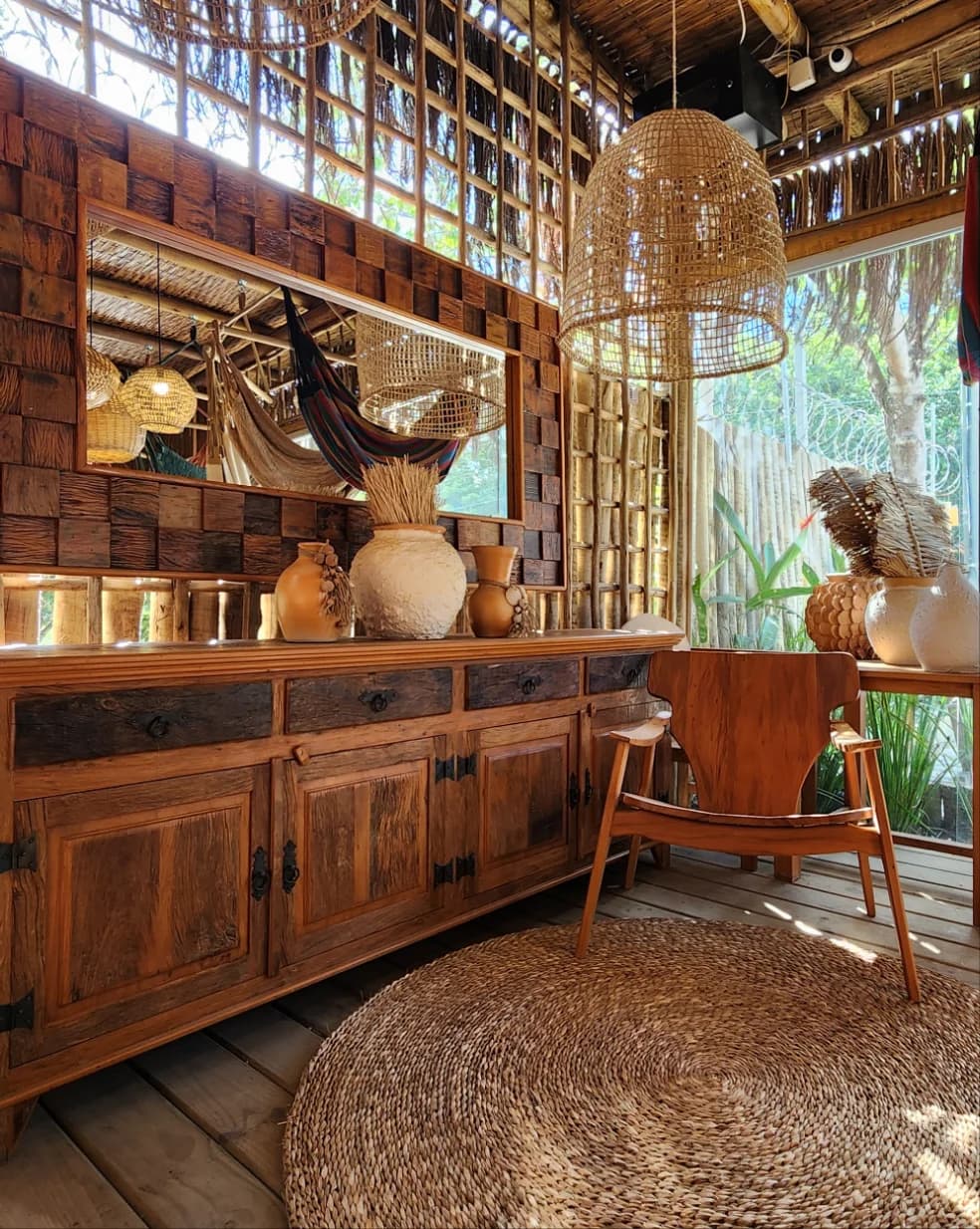 Espelho c/ Moldura Madeira