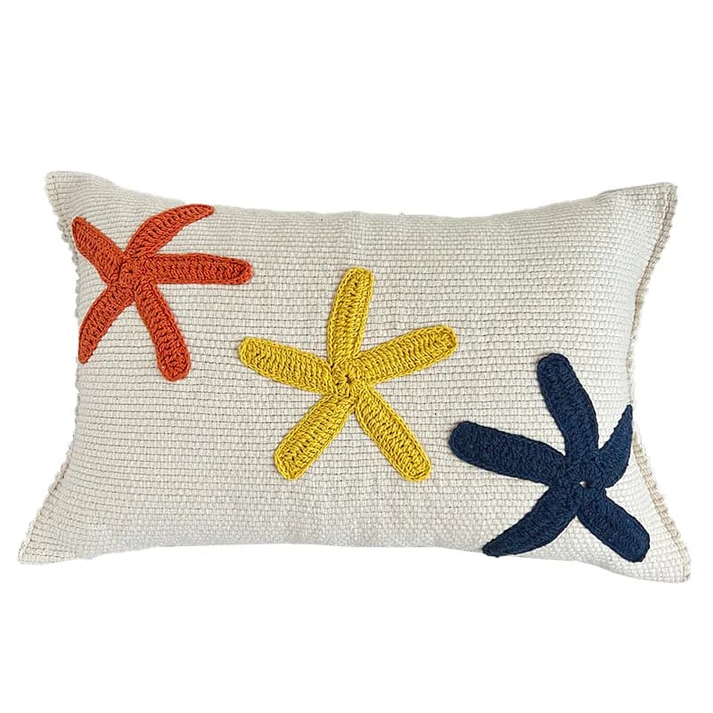 Capa de almofada crochê Estrelas 30x50cm