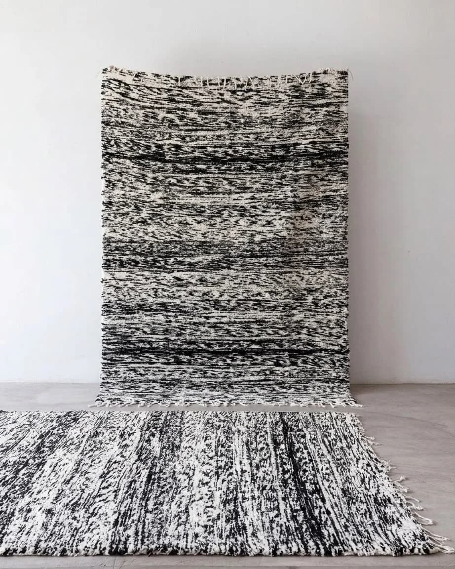 Tapete Mesclado Preto e branco 3M X 2M