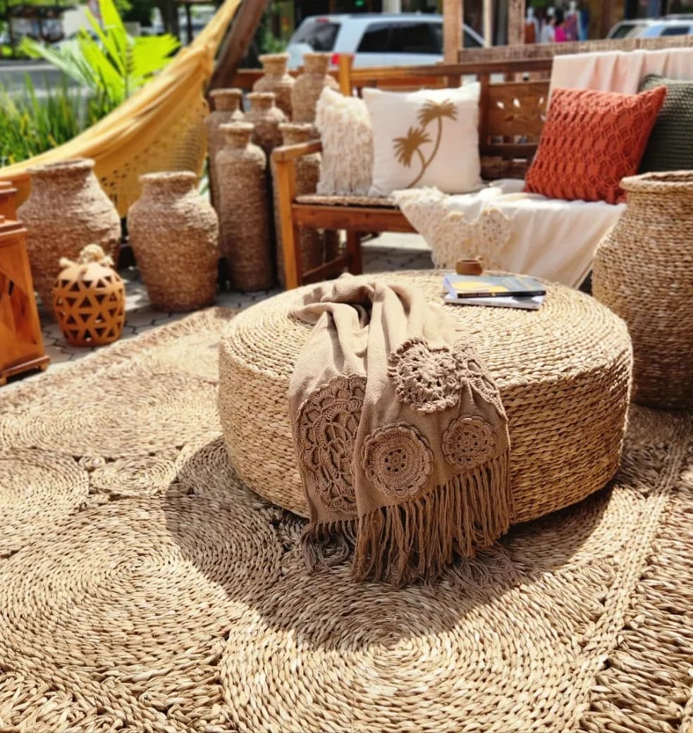 Mesa de Centro/Puff Corda de Taboa.