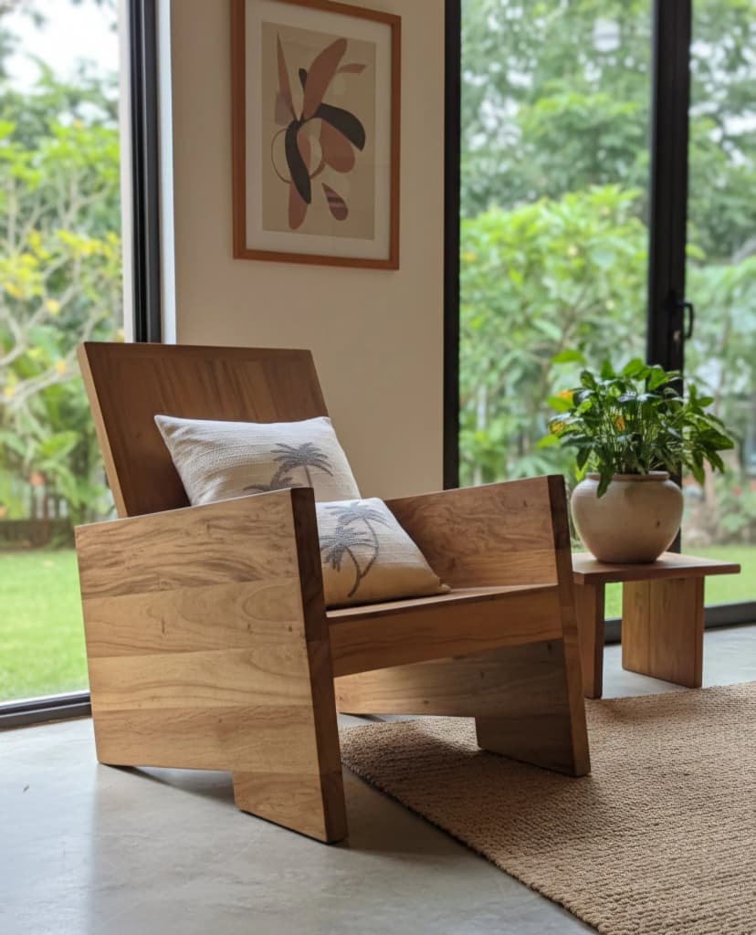 Poltrona Rei - Peroba Rosa.