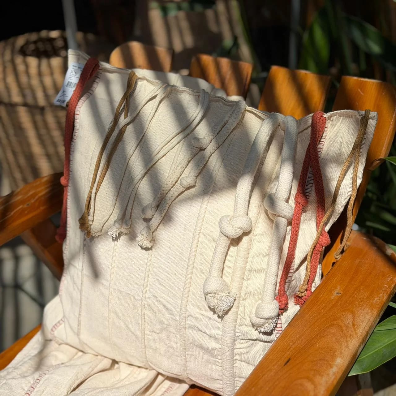 Capa de almofada Cactos com cordas 50x50cm 3